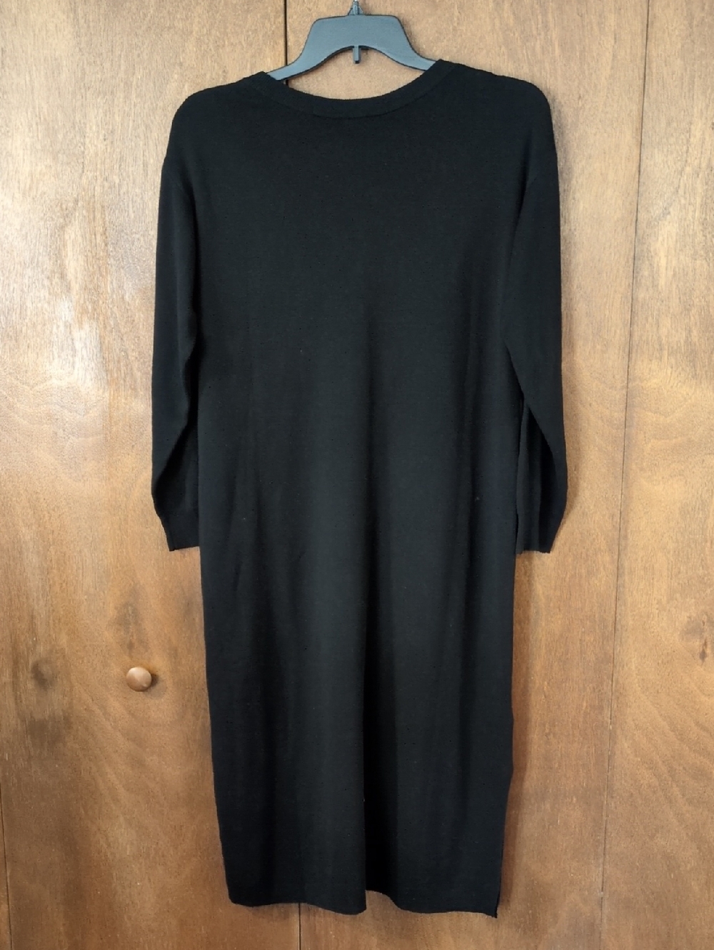 Black Knit Midi Dress - Women Wear 2 Ways NWT L Large